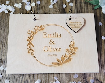 Unique Wooden Wedding Guest Book | Rustic Wedding Decor | Wooden Guest Book Alternative | Unique Wedding Guestbook