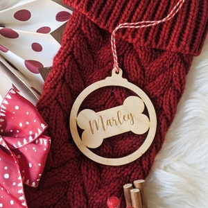 Personalised Pet Bauble - Christmas Decoration for Dog - Christmas Dog Gift - Wooden Christmas decoration - Christmas Gift Tag or Ornament