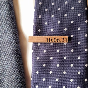 Fermacravatta Uomo GIVBRO In Legno - Clip Geometrica Elegante Per Matrimoni E Eventi Formali