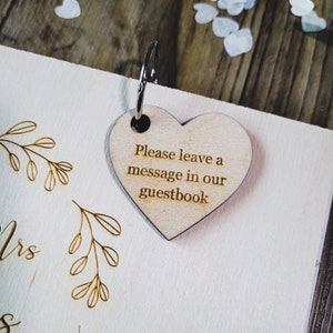 Mr and Mrs PERSONALISED Wedding Guest Book Rustic Wedding Decor Wooden Guest Book Alternative Unique Wedding Guestbook image 3