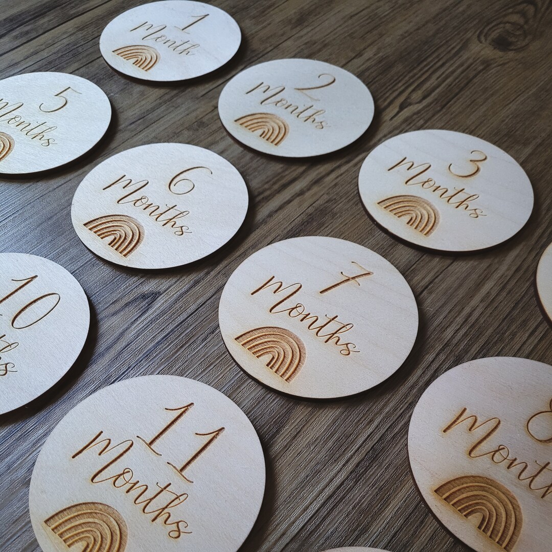 Baby Milestone Disc Set | A Perfect Set of Rainbow Baby Photo Props ...