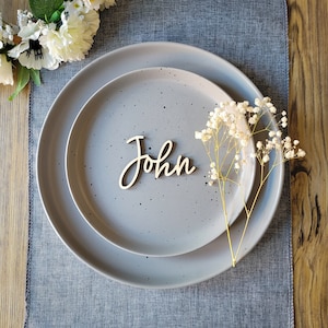Personalised Place Names | 99p Wooden Place Names | Unique Wedding Favours | Wooden Laser Cut Names | Wedding Name cut out | Place Setting