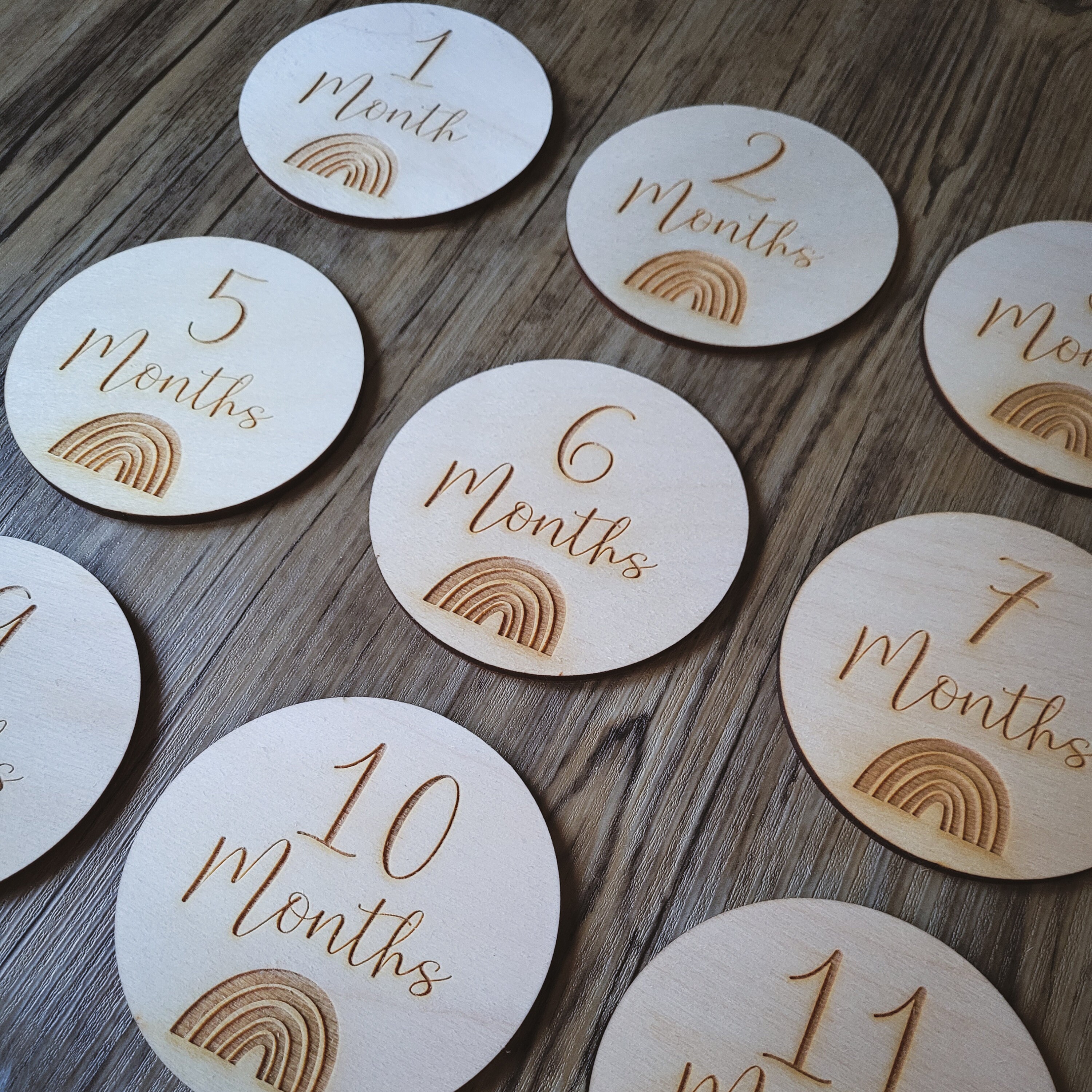 Baby Milestone Disc Set | A Perfect Set of Rainbow Baby Photo Props ...