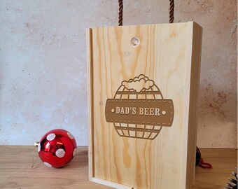 Dad's Beer Gift Box - Beer Bottle Gift Box - Christmas Gift For Dad