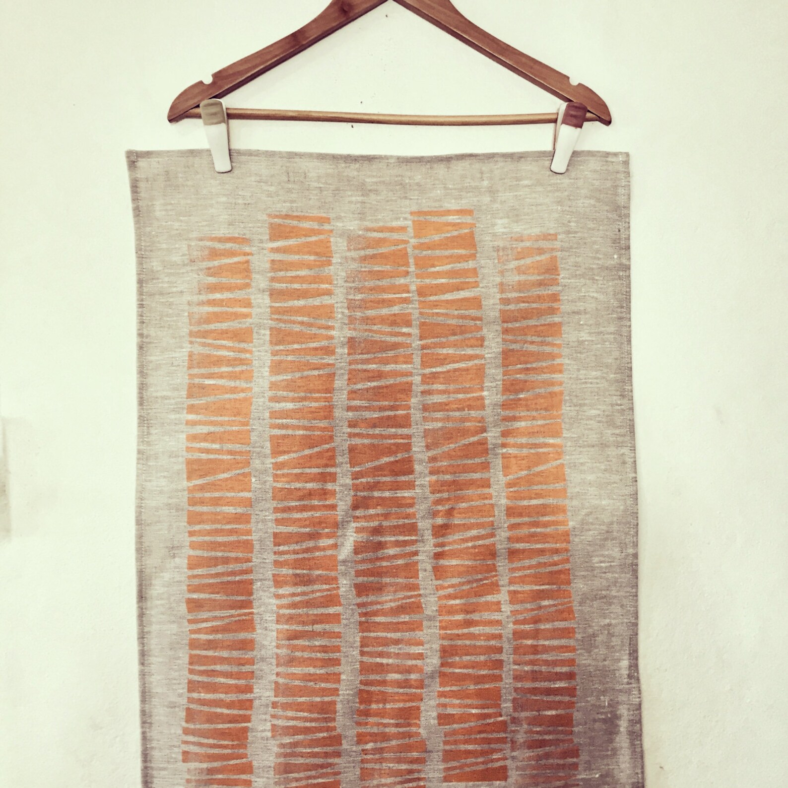 100 Linen Hand Printed Teatowel Etsy Australia