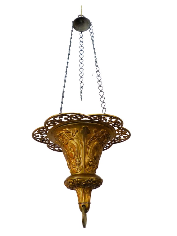 19th antique french sanctuary church candle chandelier ceiling religious gothic