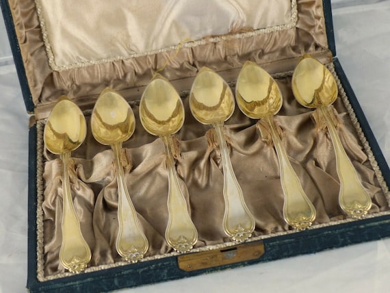 1900 beautiful silver and vermeil coffee or tea service set box by l. Pierrot