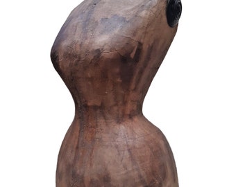Antique french wasp waist tailor&#39;s dummy mannequin dress form stockman - 1880