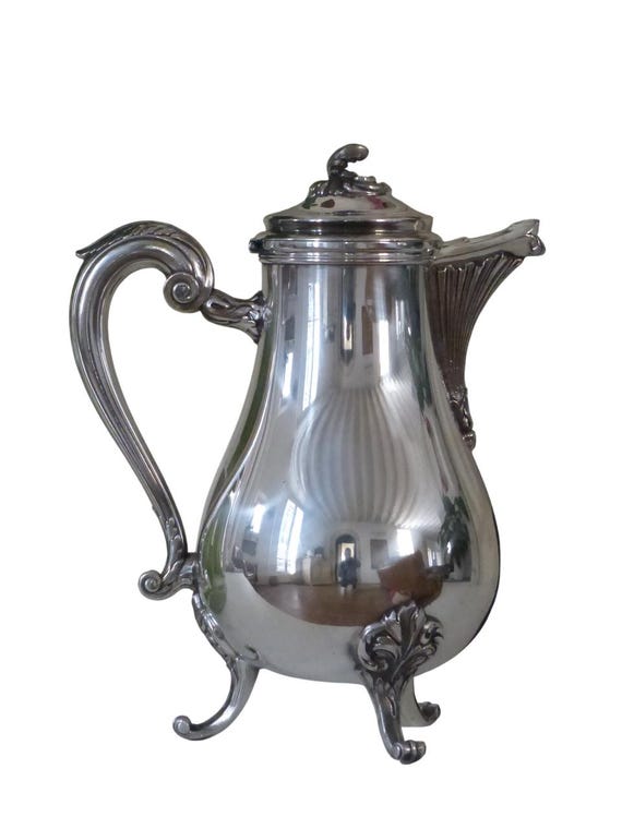 Christofle marly gorgeous vintage coffee pot silverplated louis xv style