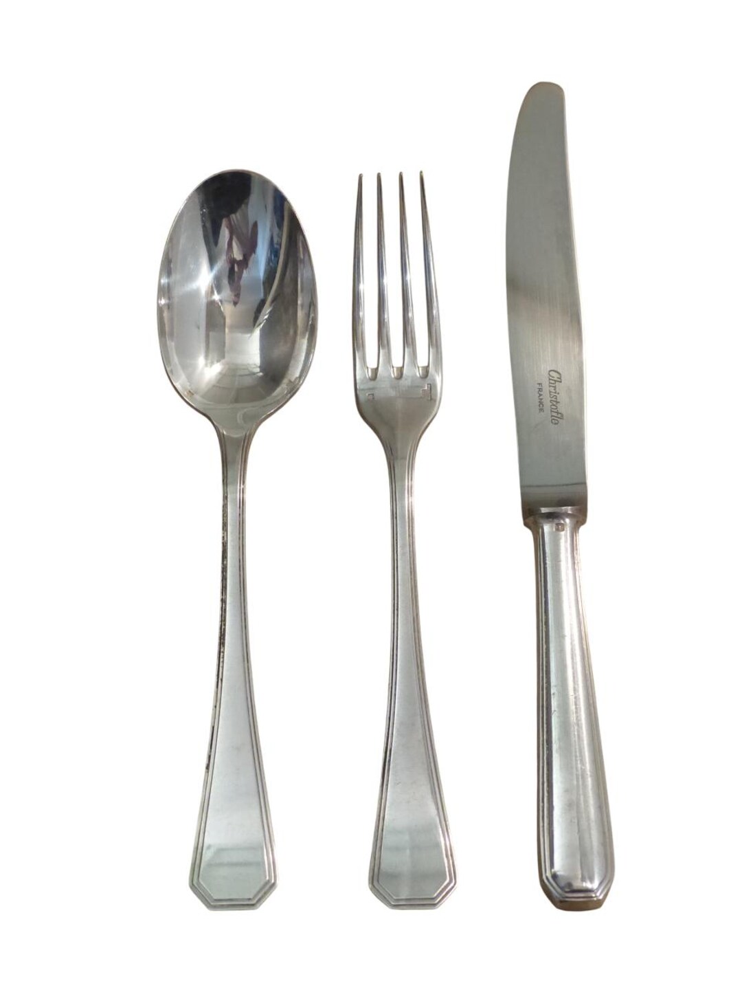 Christofle America Table Dinner Set 1 Place Settings 3pc Brilliant ...