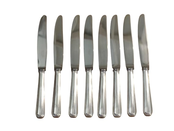 Christofle america set 8x table dinner knives - brilliant luster - silverplated