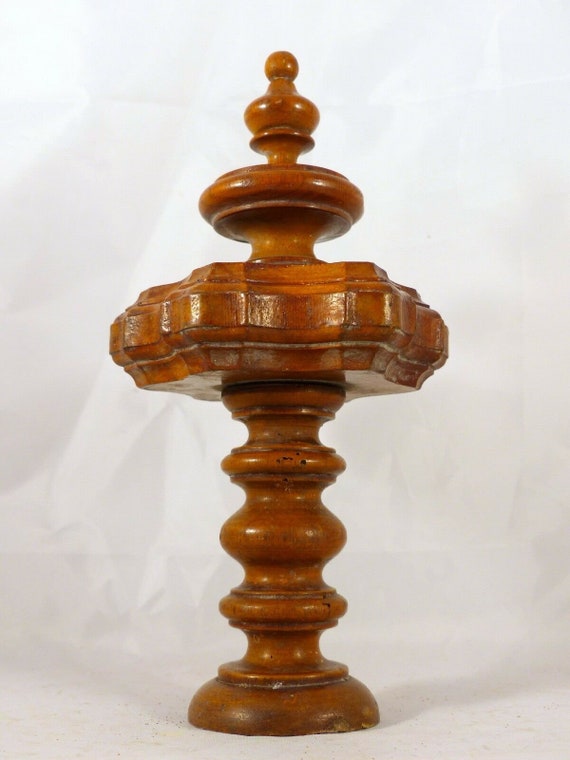 french antique architectural turned carved wood stairwell finite staircase #2