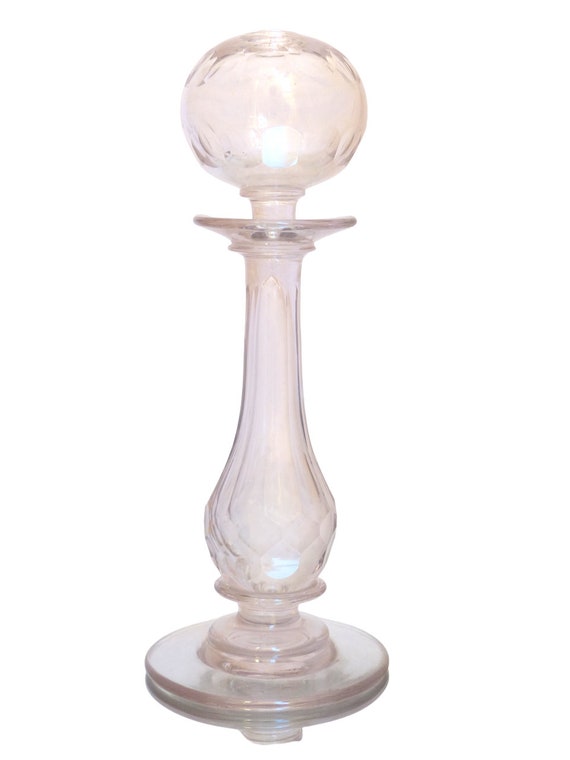 Gorgeous xl 12" antique french provence oil lamp weaver lamp 19th cut crystal