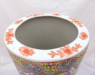 Portaombrelli Vaso In Ceramica Di Deruta Decoro Fiori - Del Melo Ceramiche