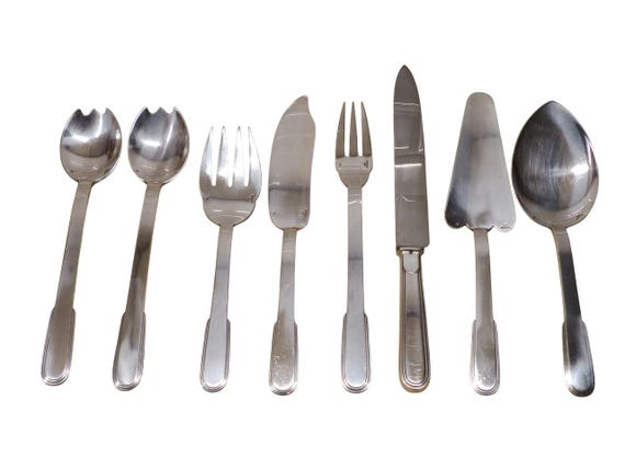 Christofle laos rare complete serving pieces servers fish salad carving set pie
