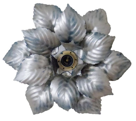Vintage mid century italian ceiling wall light painted tole chandelier masca