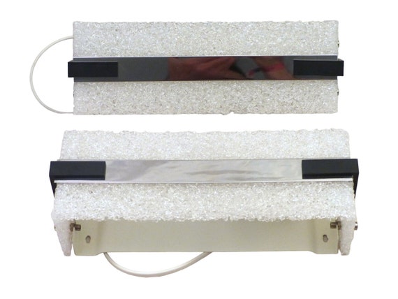 Nice vintage pair wall lights 1970 perspex