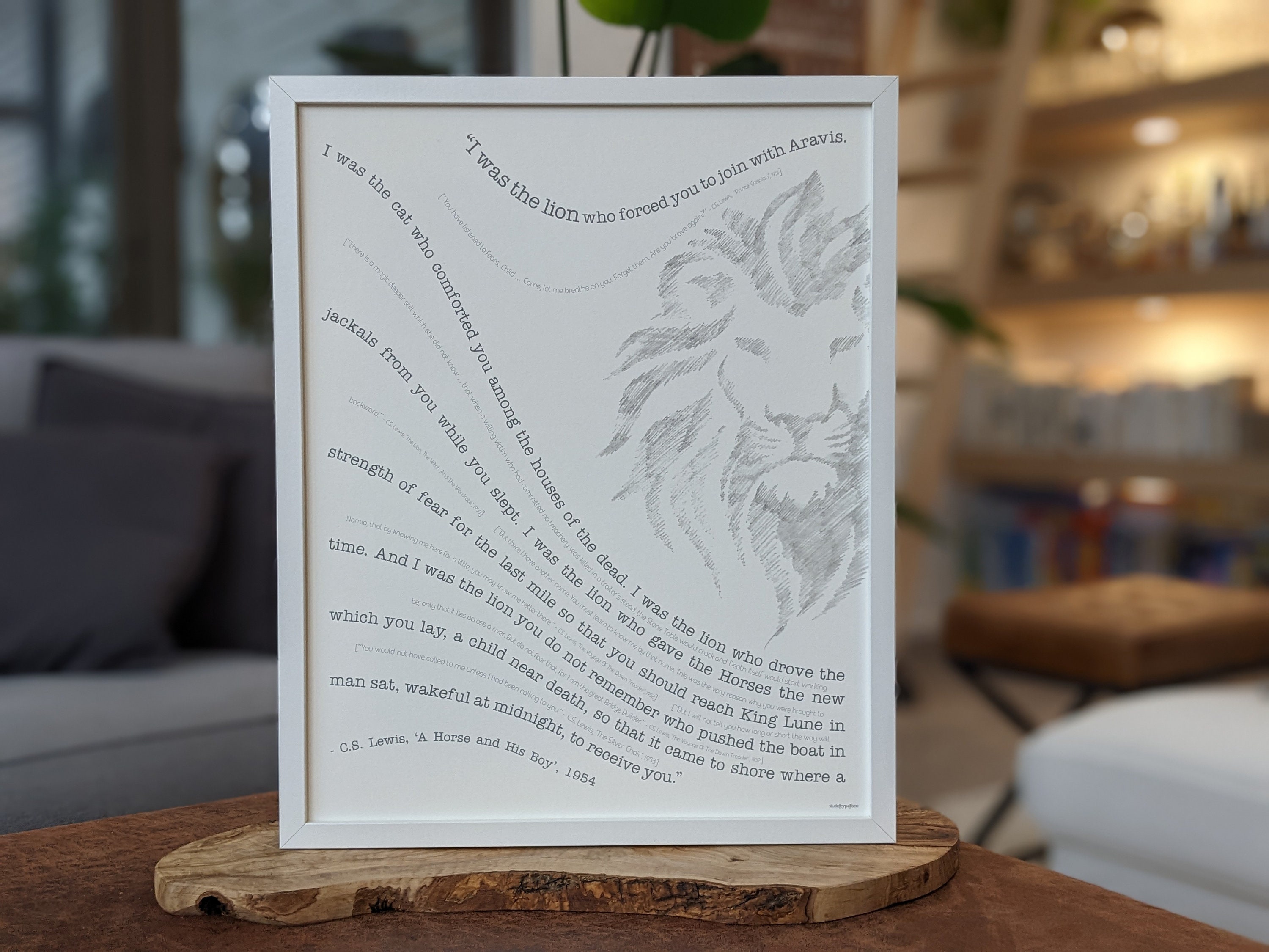 Aslan Graphite Print - Etsy