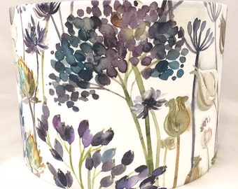 Voyage Hedgerow Country Floral Flowers Fabric Drum Lampshade Ceiling Shade