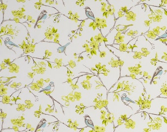 14" Citrus Bird Blossom Cushion Cover