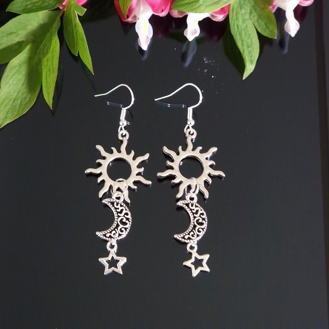 ☆【Aphrose】☆sun moon pendant water drop cubic earring.s☆ $_57.JPG?set_id=880000500F