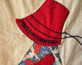 Vintage Sunbonnet Sue Quilt Tote | Hello Kitty Sanrio Fabric