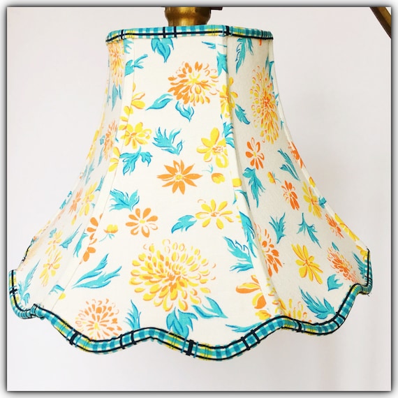 Handmade Vintage Feedsack Uno Lampshade Lamp Shade In Orange Singapore Handmade Vintage Feedsack Uno Lampshade, What Does Uno Lamp Shade Mean