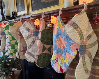 QUILT CHRISTMAS STOCKINGS: From a Vintage and Antique Patchwork Quilts