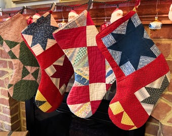 JULSTRUMPOR MED QUILT: Från en samling vintage- och antika lapptäcken