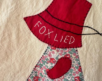 Vintage Sunbonnet Sue Quilt Tote | Sanrio Hello Kitty Fabric, "Fox Lied"