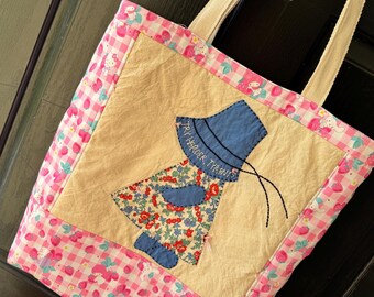 Vintage Sunbonnet Sue Quilt Tote | Hello Kitty Sanrio Fabric