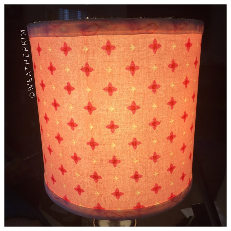 Handmade PINK DRUM LAMPSHADE Lamp Shade Using Lizzy House Etsy