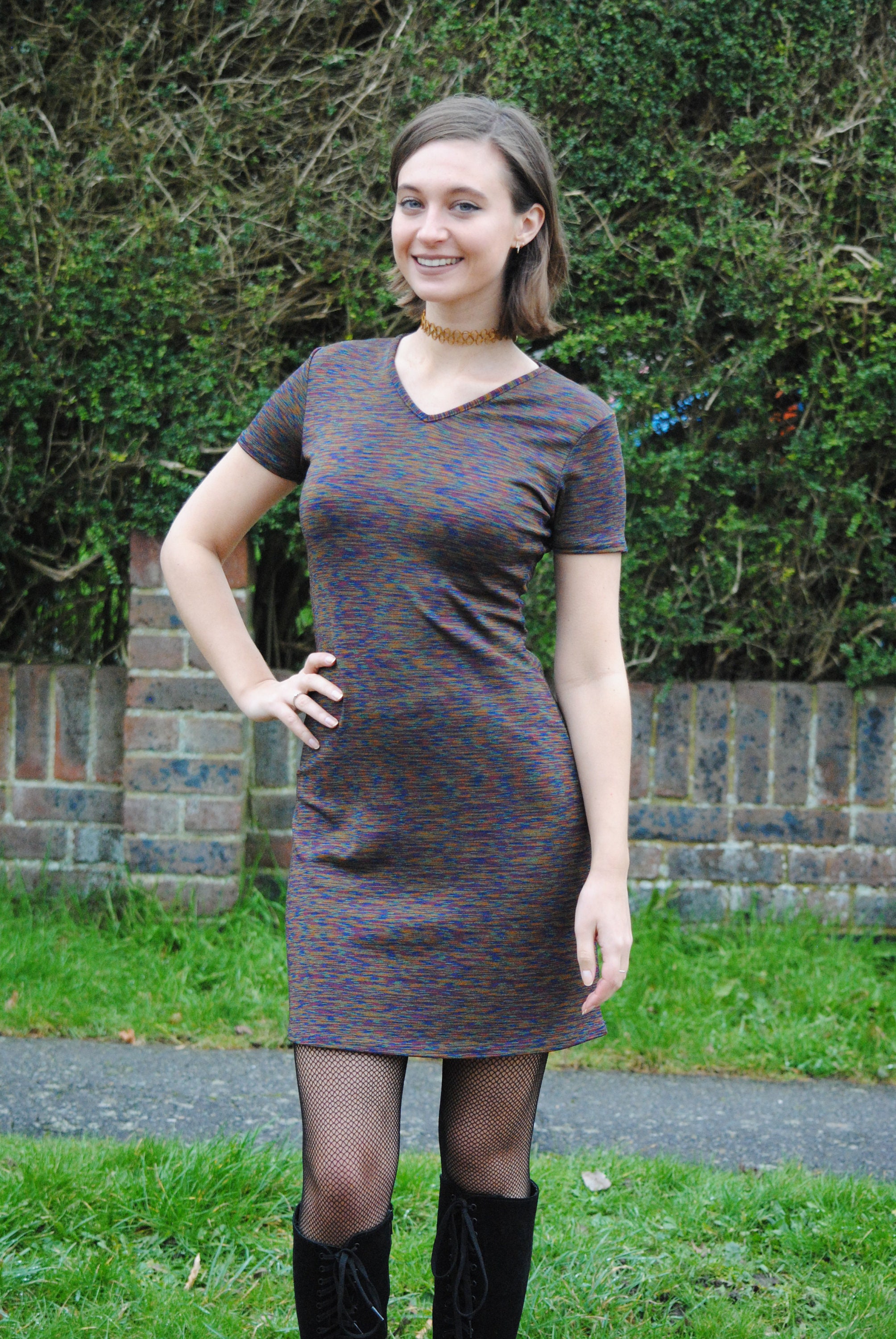 Vintage 90’s striped blue mini dress