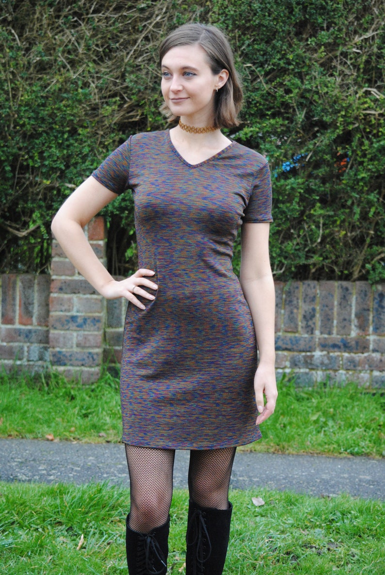 90s Colorblock Mini Dress