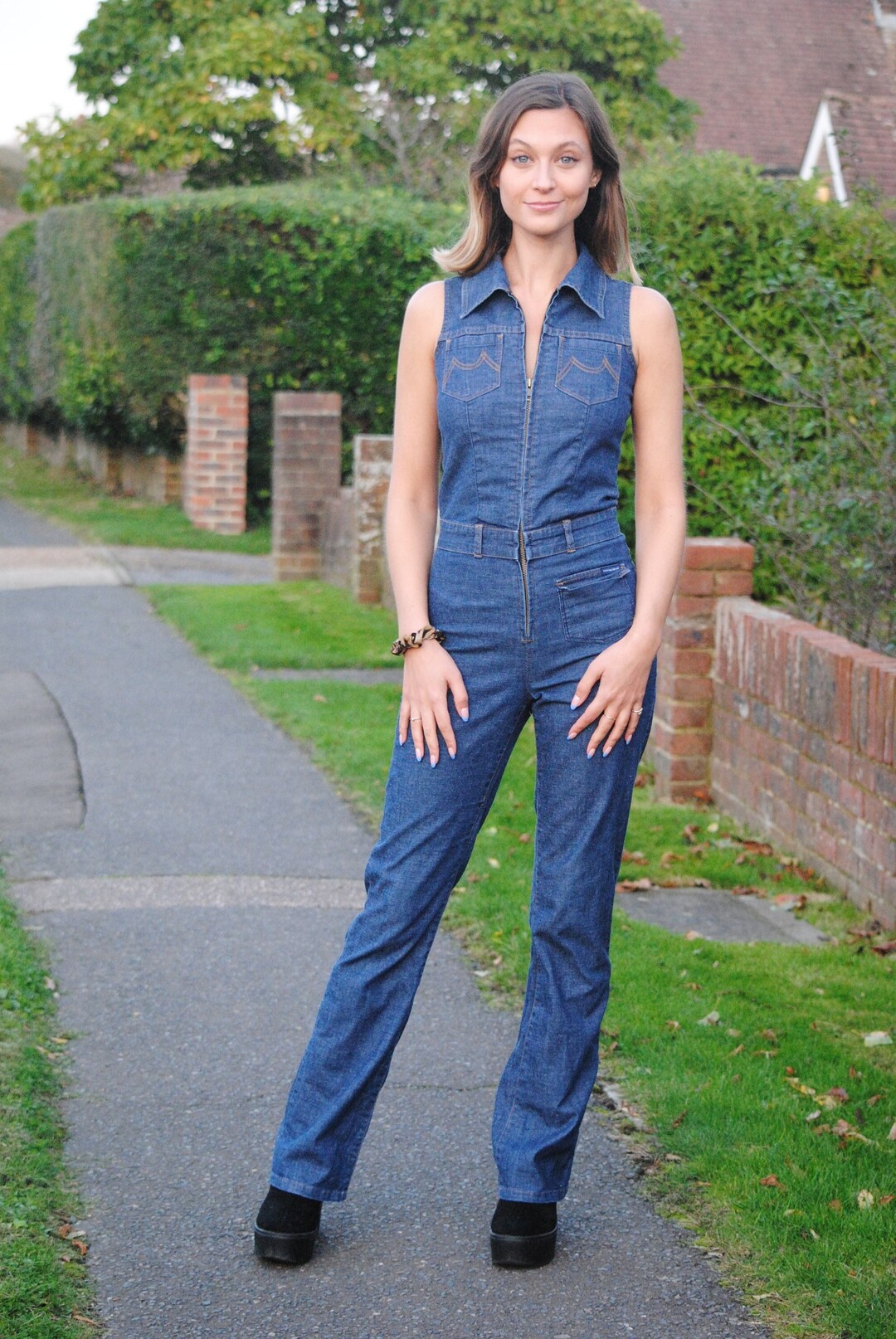 【USA-vintage】60s70s allinone jumpsuits美品 90s Does 70s Vintage Denim Jumpsuit/all in One - Etsy