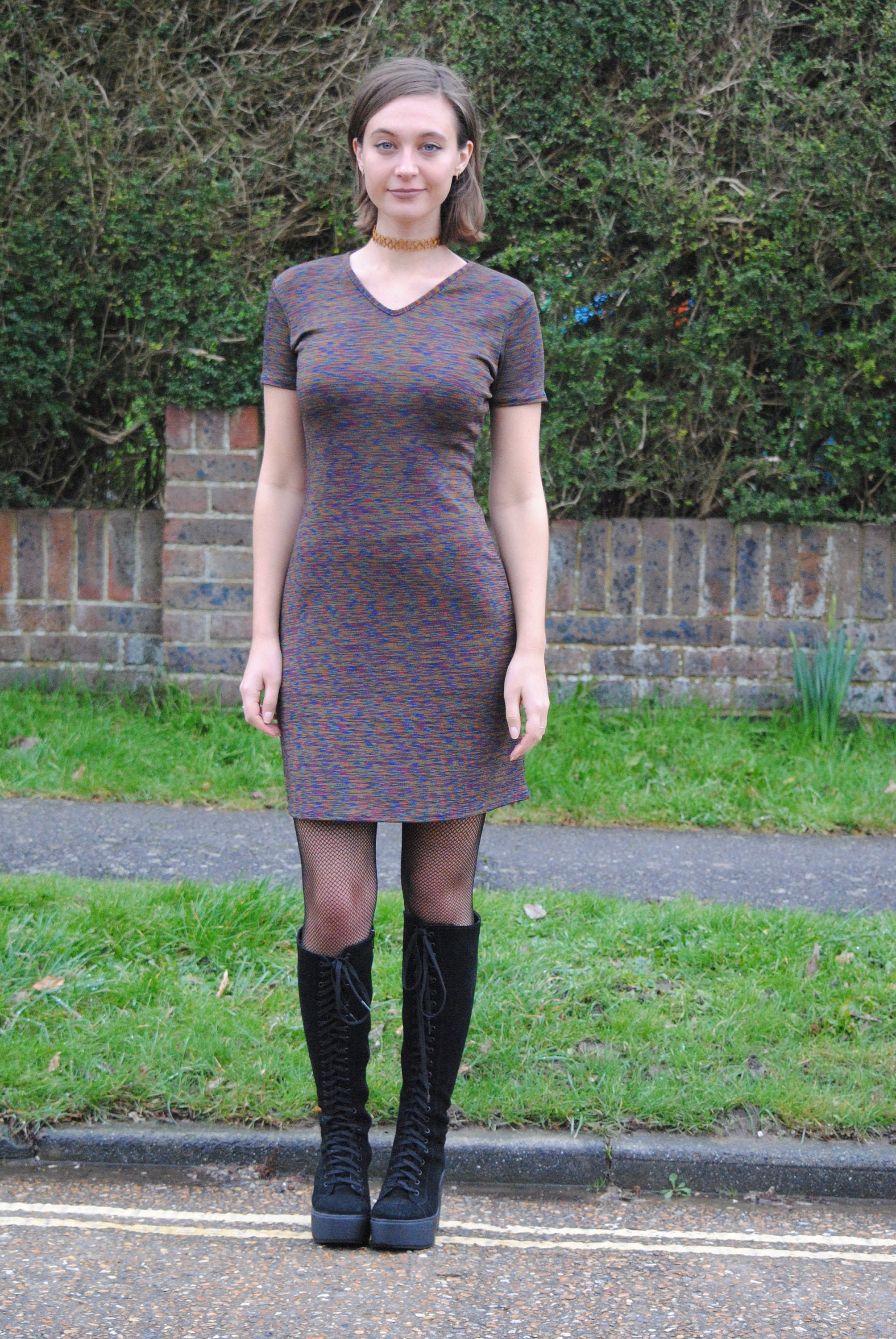 90s Sporty Gray Mini Dress