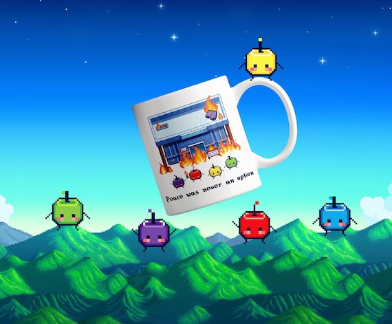 Stardew Valley Mug: Junimo Army vs Joja Mart, Gamer Gift (11oz)