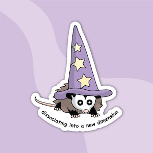 Opossum Distanzierung in eine neue Dimension Aufkleber - Individueller Aufkleber 100% Vinyl für Innendekoration, Laptop Aufkleber
