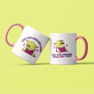 Fühlst du dich verrückt? Bist du auch irgendwie traurig? Nanalan | Mona Kaffeetasse, 11oz