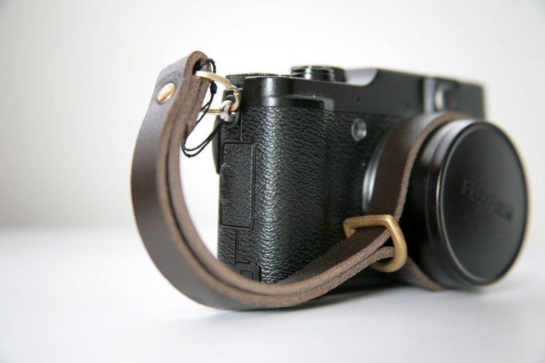 Handmade Leather camera wrist strap image 1