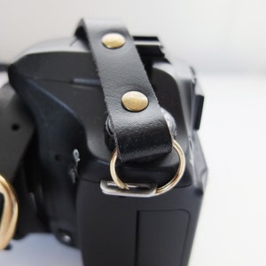 Handmade Quality Leather camera strap. Camera neck strap image 4