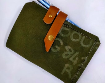 Canvas & Leather Journal Cover. Leather Field Notes cover. Leather Journal Wallet. Journal Cover