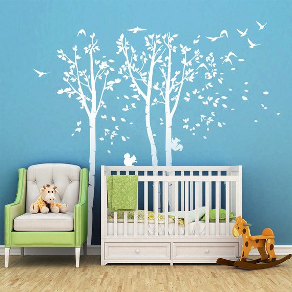 01437 the enchanted forest wall sticker wall | etsy