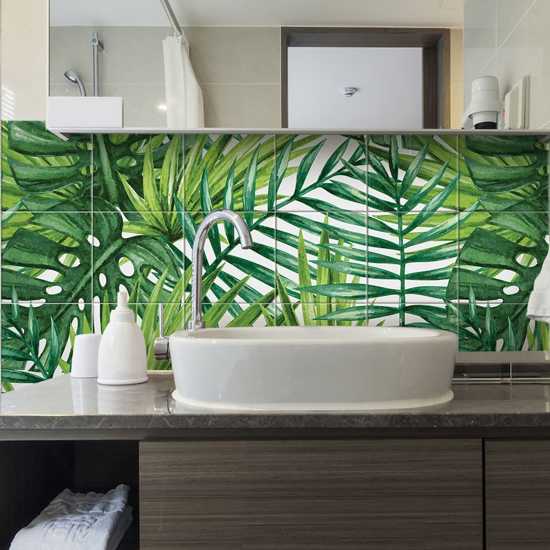 PS00119 Jungle Pvc tiles for bathroom tiles and Etsy