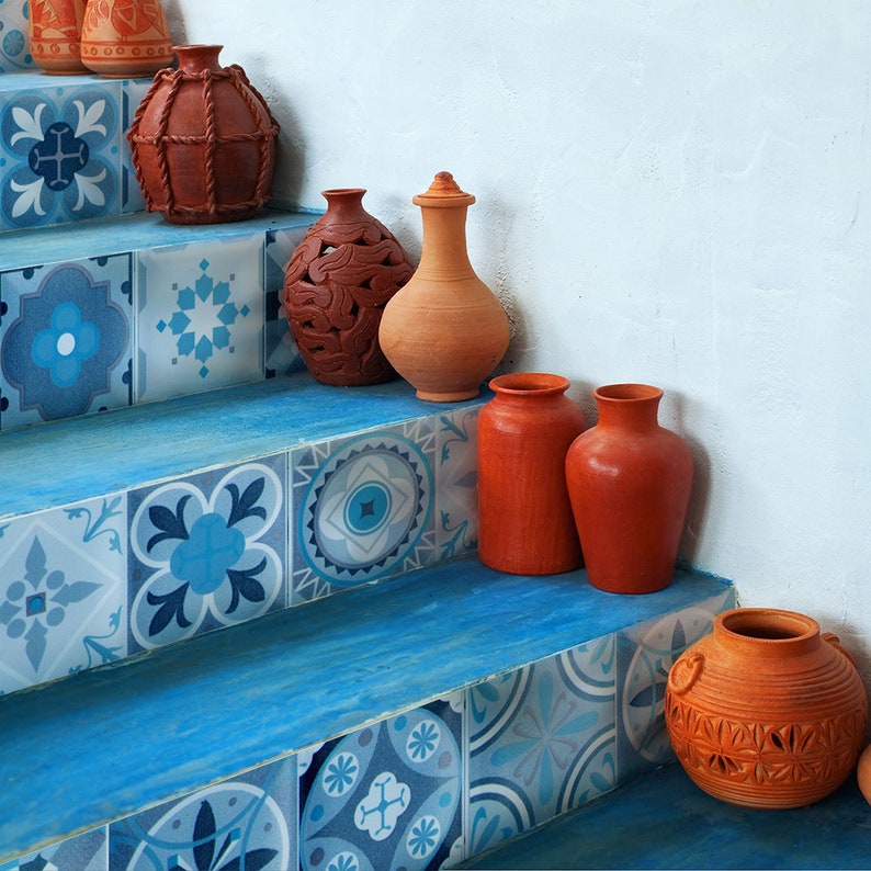 washable and scratch-resistant stairs Wall Stickers DS00032 Stairs Marsala Adhesive PVC decoration for wear-resistant