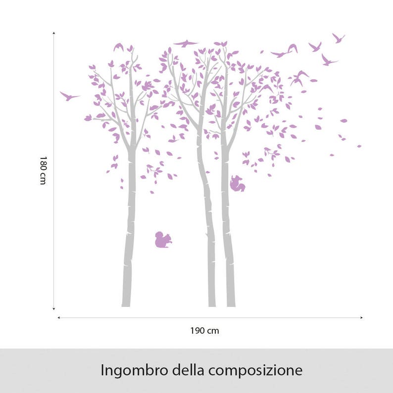 Pink Gray No Deer T:Gray/_77/_47/_48 Grey Tree Decal Baby Room Tree Decals Pink Nursery Decor Nature/_Trees