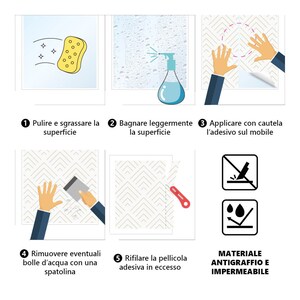 Kina autocollants pour meubles et murs auto-adhésif peler et coller papier peint stickers muraux carreaux autocollants dosseret image 6