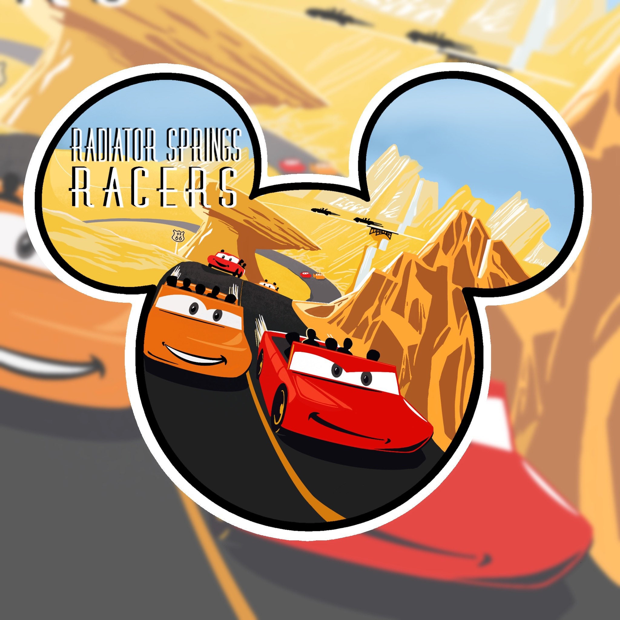 Yellow Pull Tab Radiator Springs Racers Radiator Springs Racers Sticker - Etsy