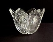 Vintage Waterford Marquis Greenbriar Crystal Scalloped Bowl, 7 quot Crystal Bowl, Cut Fan Design, Crystal Giftware