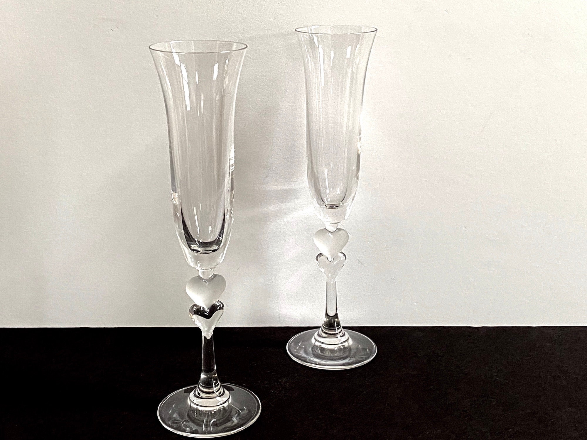 Vintage Gorham Amore Crystal Fluted Champagne Glasses Set of Etsy